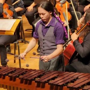 Lucas playing marimba