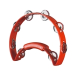 Rhythm Tech RT1230 Solo Tambourine - Red, Nickel Jingles