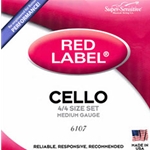 Super-Sensitive 6107 Red Label 4/4 Cello Strings