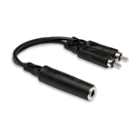 Hosa YPR-131 Y Cable, 1/4 in TSF to Dual RCA Adapter