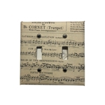 Custom 2x Light Switch Cover - Cornet Sheet Music