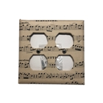 Custom 4x Outlet Cover - Sheet Music (Variation 2)