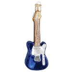 Old World Christmas Electric Guitar Ornament - Blue