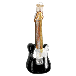 Old World Christmas Electric Guitar Ornament - Black