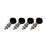 Allparts TK-7871-001 Gotoh Ukulele Nickel Tuning Keys with Black Buttons - Set of 4