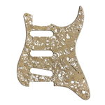 Allparts PG-0552-058 11-Hole Pickguard for Stratocaster® - Cream Pearloid 4-ply (CP/C/B/C) .100