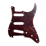 Allparts PG-0552-043 11-Hole Pickguard for Stratocaster® - Tortoise 3-ply (T/W/B) .090