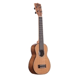 Kala KA-SCAC-SLNG Solid Cedar Top Acacia Long Neck Soprano Ukulele - Gloss Finish