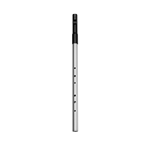 Tony Dixon DX102D Tenor (Low) D Whistle - Tunable, Aluminium Body