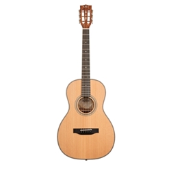 Kala KA-GTR-PLR Solid Cedar Top Parlor Guitar with Bag