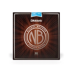 D'Addario NB1253 Light Gauge Nickel Bronze Acoustic Guitar Strings 12-53