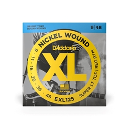 D'Addario EXL125 Super Light Top/Regular Bottom Nickel Wound Electric Guitar Strings 9-46