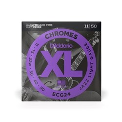 D'Addario ECG24 Jazz Light Gauge Chromes Electric Guitar Strings 11-50