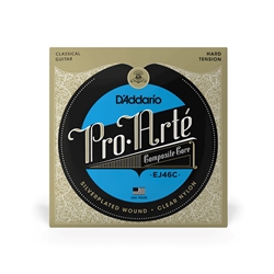 D'Addario EJ46C Pro-Arte Composite Core Silverplated Wound Nylon Hard Tension Classical Guitar Strings