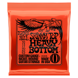 Ernie Ball P02215 Skinny Top Heavy Bottom Slinky Nickel Wound Electric Guitar Strings 10-52 Gauge