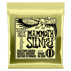 Ernie Ball P02214 Mammoth Slinky Nickel Wound Electric Guitar Strings 12-62 Gauge