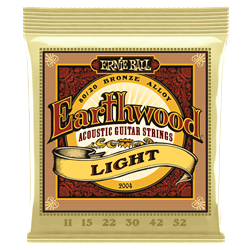 Ernie Ball P02004 Earthwood Light 80/20 Bronze Acoustic Guitar Strings 11-52 Gauge