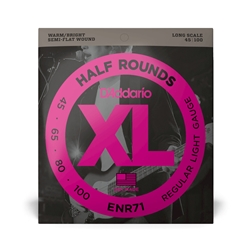 D'Addario ENR71 Half Rounds Regular Light Gauge Long Scale Electric Bass Strings 45-100