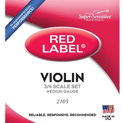 Super-Sensitive 2105 Red Label 3/4 Violin Strings