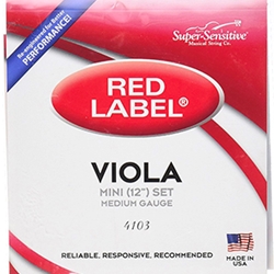 Super-Sensitive 4103 Red Label 12" Viola Strings