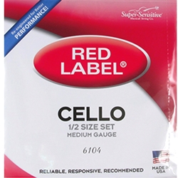 Super-Sensitive 6104 Red Label 1/2 Cello Strings