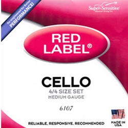 Super-Sensitive 6107 Red Label 4/4 Cello Strings