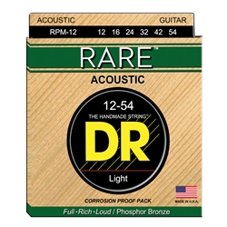 DR RPM-12 Rare Phosphor Bronze Acoustic Guitar Strings 12-54