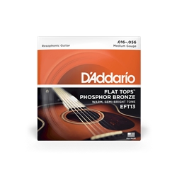 D'Addario EFT13 Medium Gauge Resophonic Guitar Strings 16-56