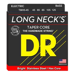 DR TMH5-45 Long-Necks Taper Stainless Steel Hex Core Electric Bass Strings 45-125