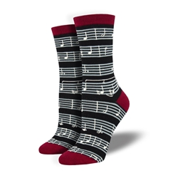 Bamboo Sheet Music Socks - Size 9-11