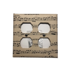 Custom 4x Outlet Cover - Sheet Music (Variation 2)