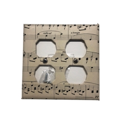 Custom 4x Outlet Cover - Sheet Music (Variation 1)