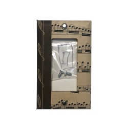 Custom 1x Square Light Switch Cover - Sheet Music with Leaf Design