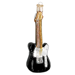Old World Christmas Electric Guitar Ornament - Black