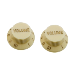 Allparts PK-0154-048 Stratocaster Volume Knobs - Vintage Cream (Set of 2)