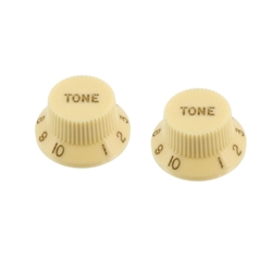 Allparts PK-0153-048 Allparts Stratocaster Tone Knobs - Vintage Cream (Set of 2)