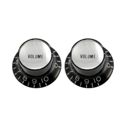 Allparts PK-0184-023 Volume Reflector Knobs - Black (Set of 2)