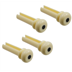 Allparts BP-0677-028 Grooved Acoustic Bass Bridge Pins - Cream