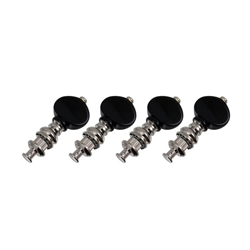 Allparts TK-7871-001 Gotoh Ukulele Nickel Tuning Keys with Black Buttons - Set of 4