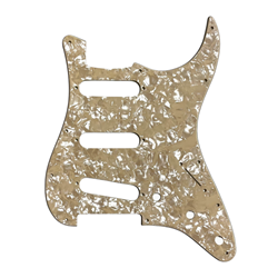 Allparts PG-0552-058 11-Hole Pickguard for Stratocaster® - Cream Pearloid 4-ply (CP/C/B/C) .100