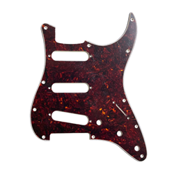 Allparts PG-0552-043 11-Hole Pickguard for Stratocaster® - Tortoise 3-ply (T/W/B) .090