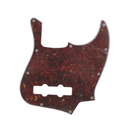 Allparts PG-0755-044 Pickguard for Jazz Bass®Red Tortoise 3-ply (RT/W/B) .090